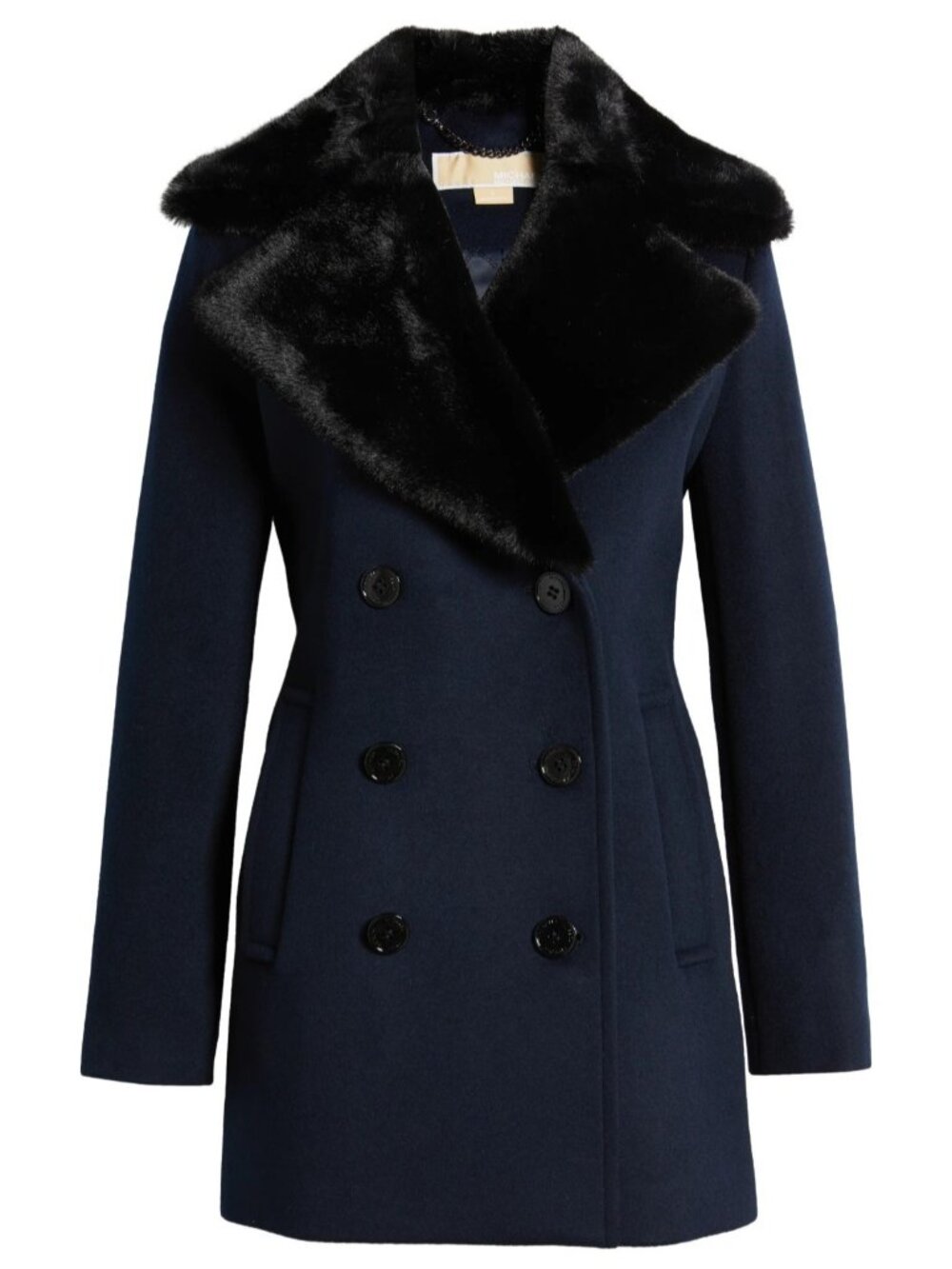 Michael Kors Women's Double Breasted Wool Blend Jacket Pea Coat Admiral Size S - Picture 4 of 5